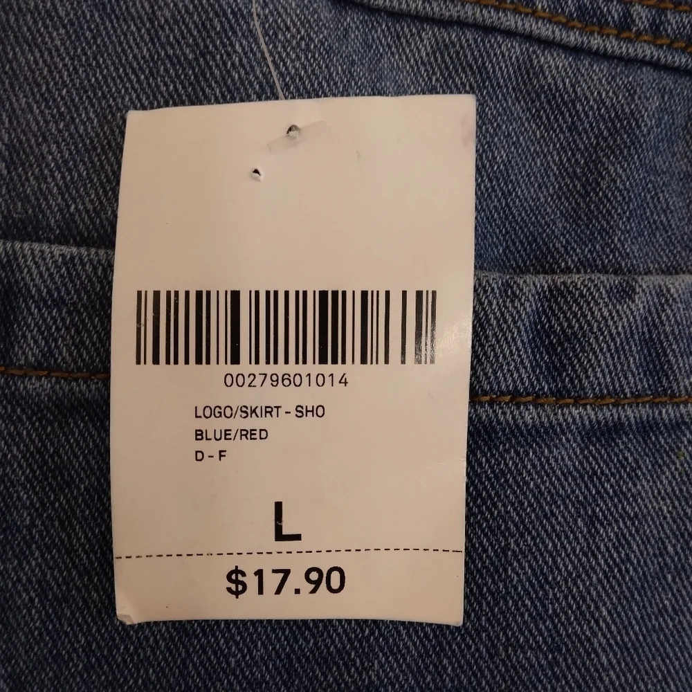 Denim 5 pocket skirt from Forever 21 with True Love Ribbon Decoration on Sides